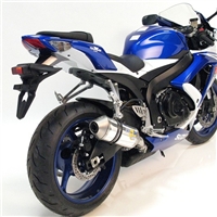 2008-2010 Suzuki GSXR750 Leo Vince SBK Oval Racing Aluminum Unlimited with Conical End Cap Slip On Exhaust (8187) - 50% OFF RETAIL