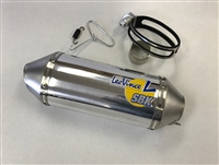 Leo Vince Unlimited Shorty Slip On Exhaust SBK Replacement Canister Kit Polished