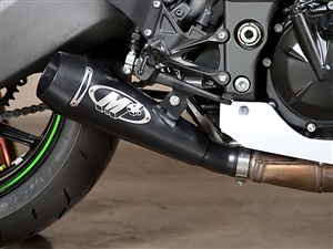 2008-2010 Kawasaki Sport ZX10 M4 GP Slip On Exhaust System w/ Black Muffler (KA9722-GP)
