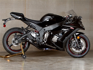 2011-2015 Kawasaki Sport ZX10 M4 GP Slip On Exhaust System w/ Black Muffler (KA9912-GP)
