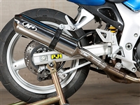 2004-2011 Suzuki SV650 M4 Race Mount Full Exhaust System w/ All Stainless Steel Tubing - Polished Muffler (SU6772)