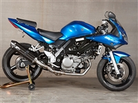 2004-2011 Suzuki SV650 M4 Race Mount Full Exhaust System w/ All Stainless Steel Tubing - Carbon Fiber Muffler (SU6774)