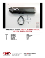 2001-2002 Suzuki GSXR1000 M4 Standard Bolt On Exhaust System - Carbon Fiber Muffler (SU9534)