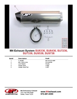 2001-2002 Suzuki GSXR1000 M4 Standard Bolt On Exhaust System - Titanium Muffler (SU9536)
