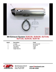 2001-2002 Suzuki GSXR1000 M4 Standard Bolt On Exhaust System - Titanium Muffler (SU9536)