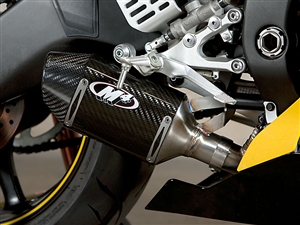 2006-2020 Yamaha R6 M4 Street Slayer Mount Slip On Exhaust System w/ Muffler Box Eliminator - Carbon Fiber Muffler (YA6624-MBE)