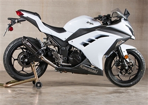 2013-2017 Kawasaki Ninja 300 M4 Standard Slip On Exhaust System Carbon Fiber Muffler (KA3014)