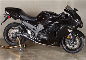 2012-2025 Kawasaki ZX14 M4 GP Full Exhaust System Black Muffler (KA9442)