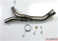 2009-2014 Yamaha R1 M4 Standard Slip On Exhaust Catalytic Converter Eliminator (Y-Pipe) (YA-CEKR109)