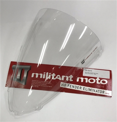 2006-2022 Kawasaki ZX14 Militantmoto F22 Windshield / Windscreen Supersport Legal (Stock Dimensions) - Clear (50-2015)