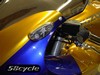 1999-2019 Suzuki GSX-R Hayabusa Polished Mirror Block Off Plates - Kanji Logo