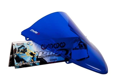 2008-2012 Kawasaki Ninja 250R Puig Racing Double Bubble Windshield / Windscreen (4626A) - Blue