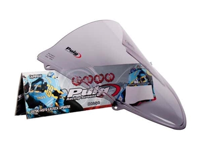 2008-2012 Kawasaki Ninja 250R Puig Racing Double Bubble Windshield / Windscreen (4626H) - Smoke