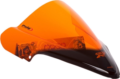 2008-2020 Suzuki GSX-R Hayabusa Puig Z-Racing Double Bubble Windshield / Windscreen (4826T) - ORANGE