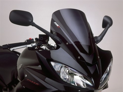 2007-2008 Yamaha FZ6 Fazer Puig Racing Double Bubble Windshield / Windscreen (4366F) - Dark Smoke