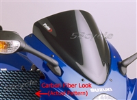 2006-2007 Suzuki GSXR750 Puig Racing Double Bubble Windshield / Windscreen (4055C) - Carbon Fiber Look