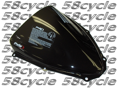 2006-2007 Suzuki GSXR750 Puig Racing Dark Smoke Double Bubble Windshield / Windscreen (4055F)