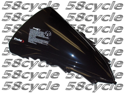 2007-2008 Yamaha R1 Puig Racing Double Bubble Windshield / Windscreen (4365F) - Dark Smoke