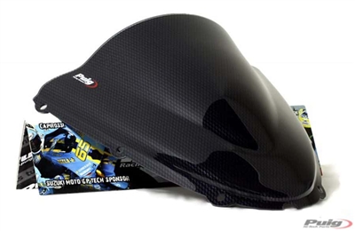 2006-2007 Kawasaki ZX10R Puig Racing Double Bubble Windshield / Windscreen (4053C) - Carbon Fiber Look