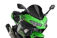 2018-2024 Kawasaki Ninja 400 Puig Z-Racing Double Bubble Windshield / Windscreen (9976C) - Carbon Fiber Look