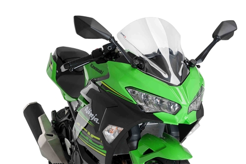 2018-2025 Kawasaki Ninja 400 Puig Z-Racing Double Bubble Windshield / Windscreen (9976W) - Clear