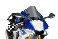 2015-2019 Yamaha R1 Puig Z-Racing Double Bubble Windshield / Windscreen (7648F) - Dark Smoke