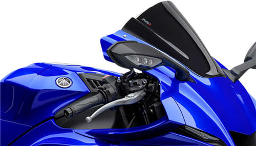 2020-2025 Yamaha R1 / R1M Puig Z-Racing Double Bubble Windshield / Windscreen (3826N) - Black