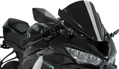 2009-2022 Kawasaki ZX6R Puig Z-Racing Double Bubble Windshield / Windscreen (3177N) - Black