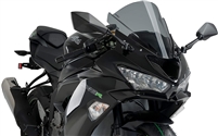 2009-2022 Kawasaki ZX6R Puig Z-Racing Double Bubble Windshield / Windscreen (3177F) - Dark Smoke