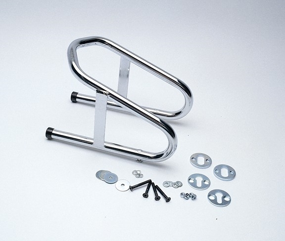 Removable Pop Chock Motorcycle Wheel Tire Stand - Chrome