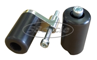2006-2007 Yamaha R6 Black Pro Impact Frame Sliders - NO Cut