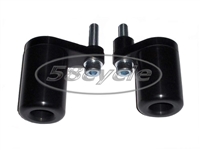 2006-2007 Honda CBR1000RR Black Pro Impact Frame Sliders - NO Cut Brackets