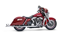 Samson (FL-456) True Dual Crossover Full Exhaust System With 2 1/4 X 36" Mufflers and Removeable Longtail Tips for Harley Davidson Dresser & Roadking 1985-2006