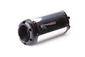 2008-2013 Honda Hornet 600 Two Brothers Racing Slip On Exhaust System Black Series with M-2 Aluminum Canister (005-2310406V-B)