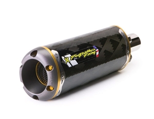 2008-2013 Honda Hornet 600 Two Brothers Racing Slip On Exhaust System Racing Standard Gold Series with M-2 Carbon Fiber Canister (005-2310407V)