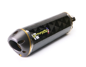 2004-2009 Honda CBR125R Two Brothers Racing Bolt (Flange) On Exhaust System Racing Standard Gold Series with M-2 Carbon Fiber Canister (005-2770407M)