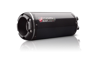 2014-2024 Yamaha Bolt Two Brothers Racing - Silver Series - Slip On Exhaust - M2 Carbon Fiber Canister (005-3690405V-S)