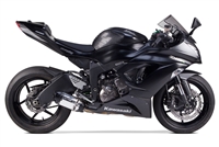 2009-2024 Kawasaki Ninja ZX6R Two Brothers Racing Full Exhaust System - S1R - BLACK Series - Aluminum Canister (005-3860106-S1B)