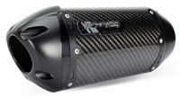 2016-2026 Honda CBR500R / CB500F Two Brothers Racing Full Exhaust System - S1R - BLACK Series - Carbon Fiber Canister (005-4470105-S1B)