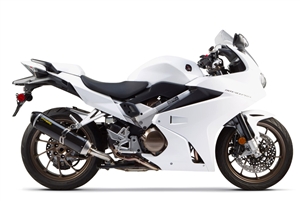 2014-2015 Honda VFR800 / Interceptor (WITHOUT OEM Saddlebags) Two Brothers Slip-On Exhaust System S1R w/S1 Carbon Fiber Canister (005-4040405-S1)
