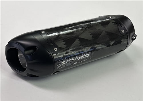 2015-2021 Yamaha FZ-07 / MT-07 / XSR700 Two Brothers Racing Full Exhaust System - S1R - BLACK Series - Carbon Fiber Canister (005-4070107-S1B)
