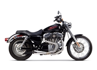 Exhaust for 2004-2013 Harley Davidson Sportster Two Brothers Comp-S Full System 2-1 Stainless Steel with Carbon Fiber End Cap (005-4110199)