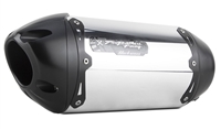 2016-2026 Honda CBR500R / CB500F Two Brothers Racing Full Exhaust System - S1R - BLACK Series - Carbon Fiber Canister (005-4470107-S1B)