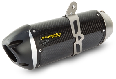 2017-2024 Suzuki SV650 Two Brothers Racing Slip-On Exhaust System - S1R - Carbon Fiber Canister (005-4500405-S1)