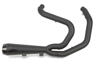 2014-2022 Harley Davidson Sportster Two Brothers Comp-S 2-1 Full Exhaust System with Carbon Fiber End Cap - Cerakote Black (005-4580199-B)