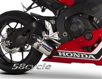 2017-2024 Honda CBR1000RR Two Brothers Racing Slip On Exhaust System - S1R - BLACK Series - Aluminum Canister (005-4820406-S1B)