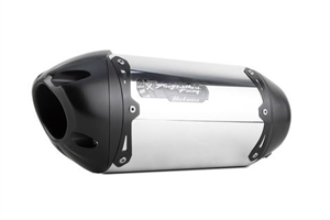2017-2024 Kawasaki Versys X 300 Two Brothers Racing Slip On Exhaust System - S1R - BLACK Series - Aluminum Canister (005-4840406-S1B)