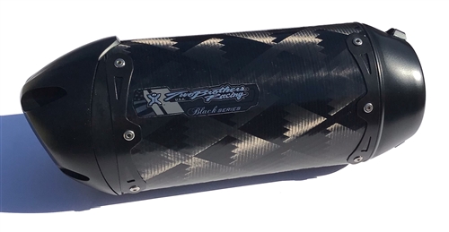 2016-2024 Honda CBR500R Two Brothers Slip-on Exhaust System - Typhoon - Oval Carbon Fiber (005-44704-TY)