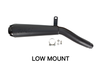 2021-2024 Honda Rebel 1100 Two Brothers Comp-S "Low Mount" Slip On Exhaust System with Carbon Fiber End Cap - Black (005-5400499-B)