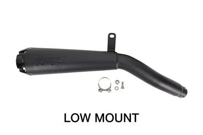 2021-2024 Honda Rebel 1100 Two Brothers Comp-S "Low Mount" Slip On Exhaust System with Carbon Fiber End Cap - Black (005-5400499-B)